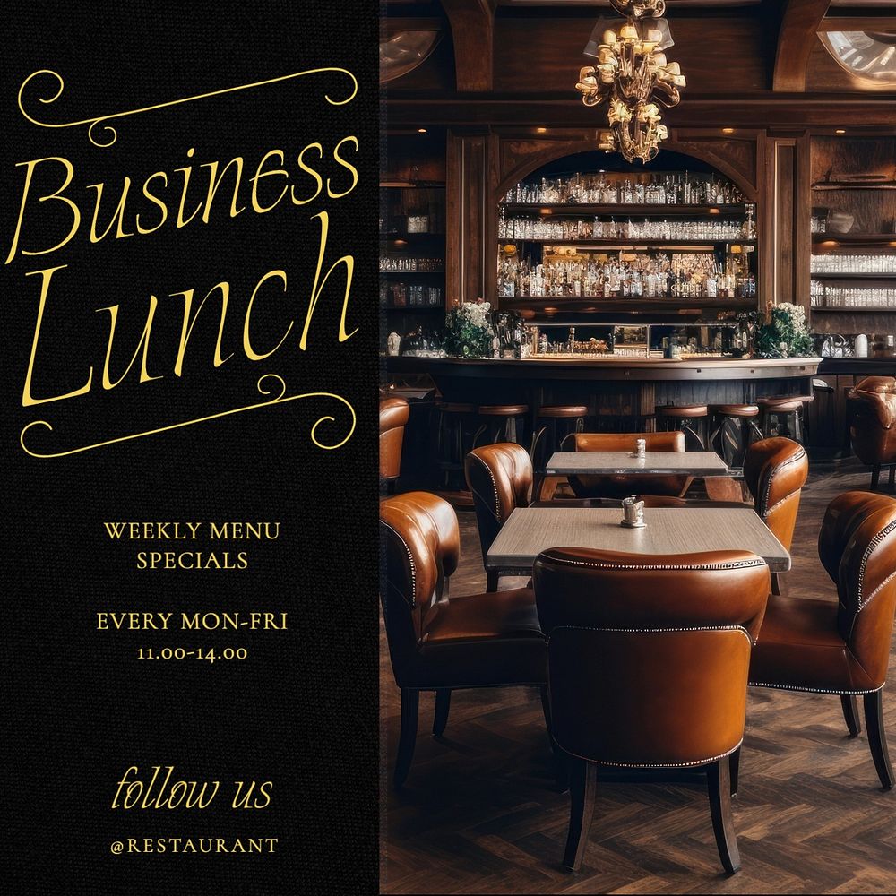 Business lunch Instagram post template