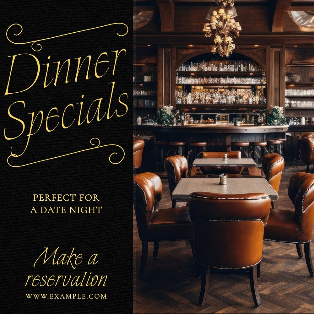 Dinner specials Instagram post template