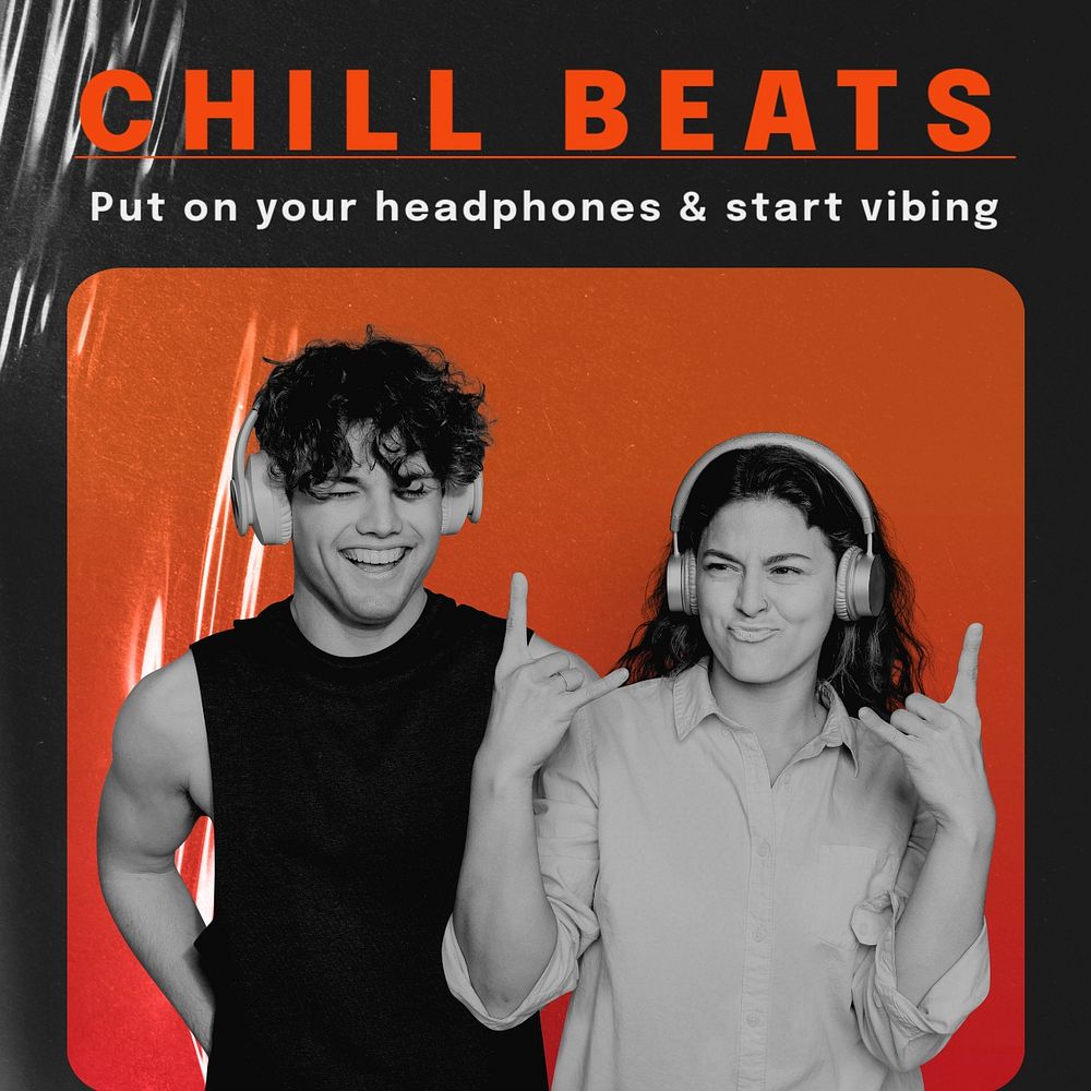 Chill beats Instagram post template