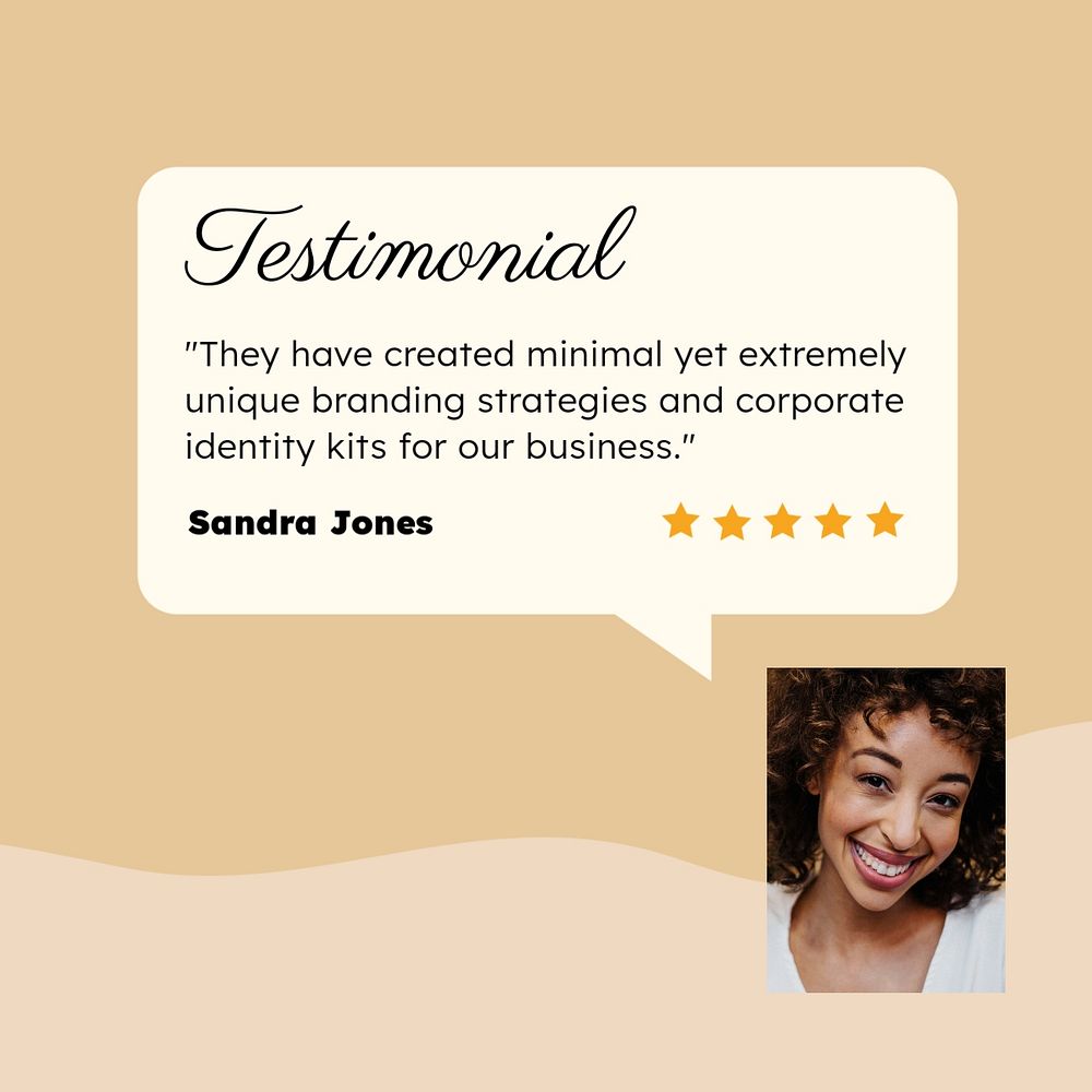 Testimonial Instagram ad template, editable pastel design