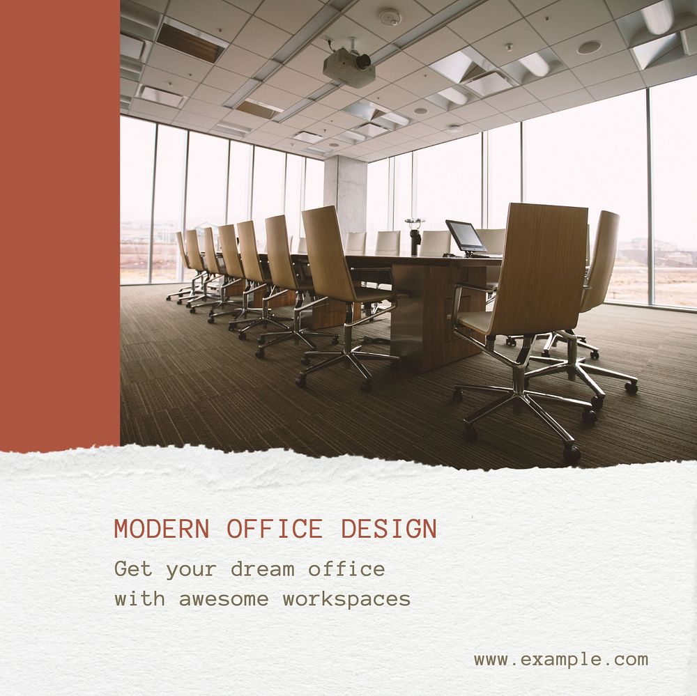 Office design Instagram post template