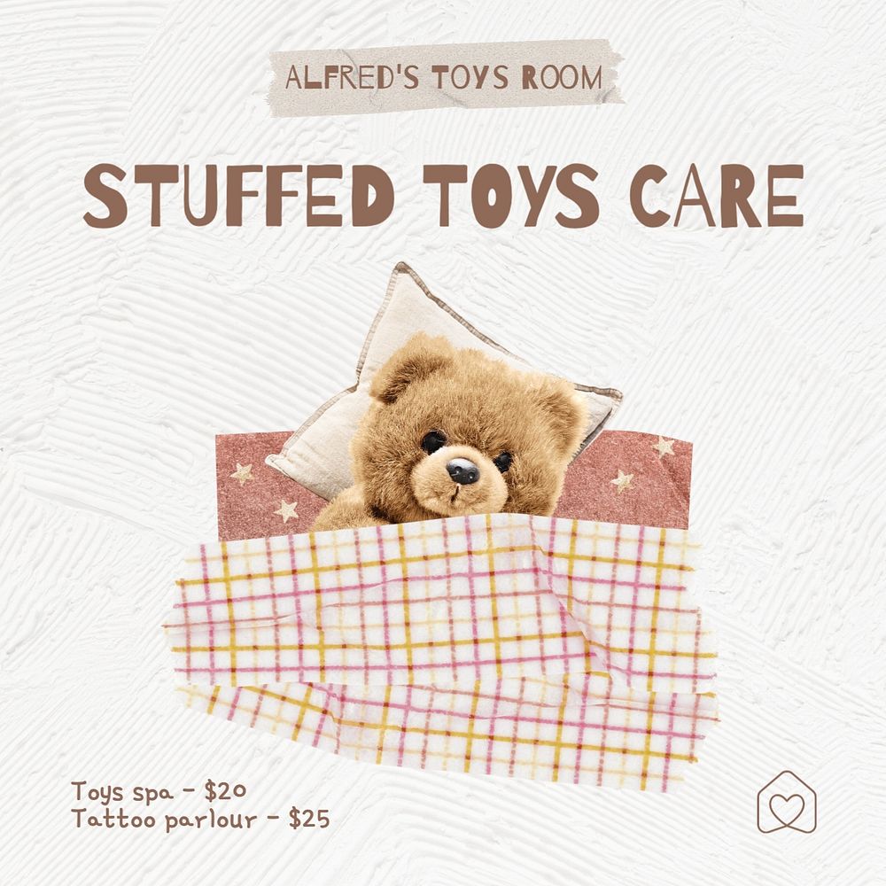 Stuffed toys Instagram post template