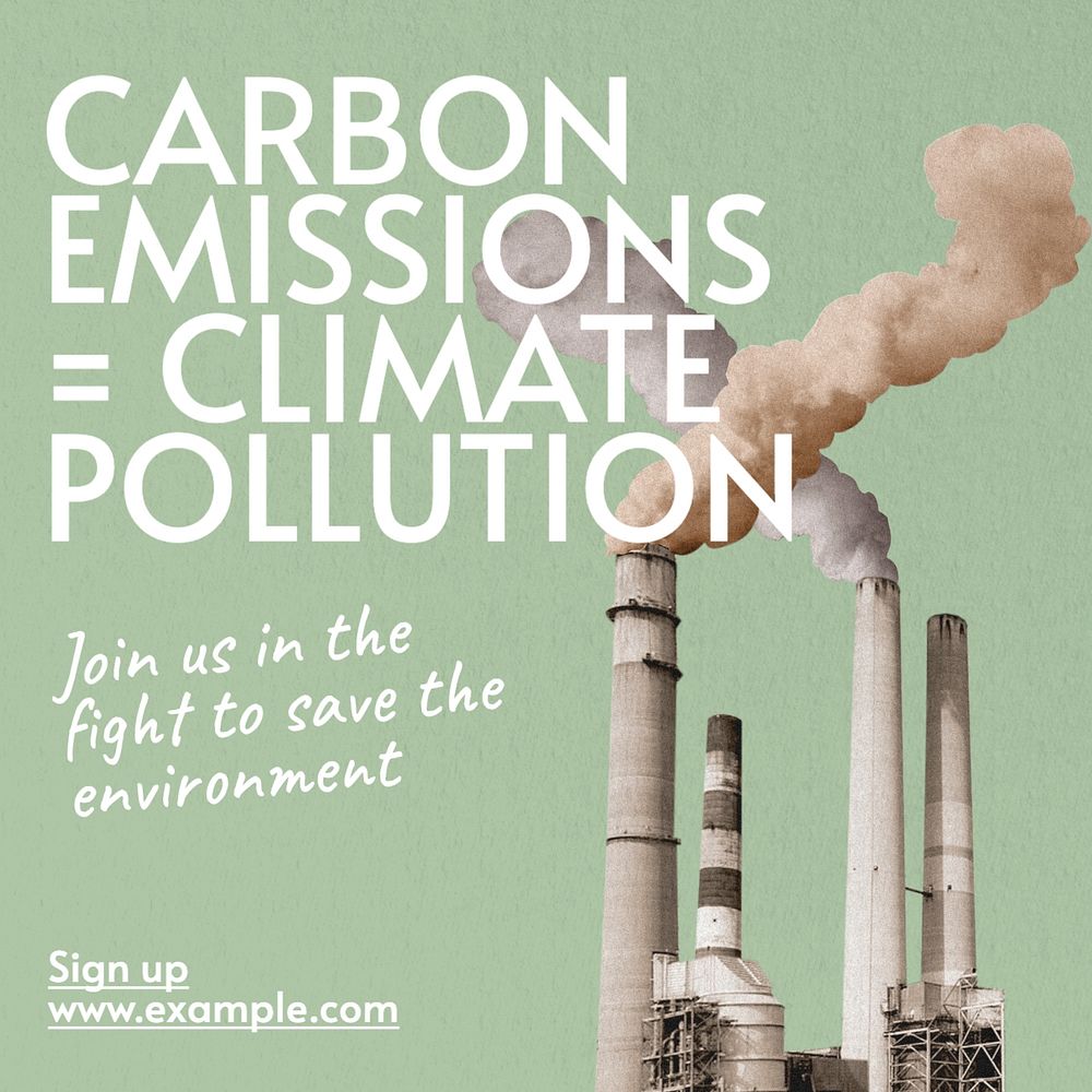 Climate pollution Instagram post template