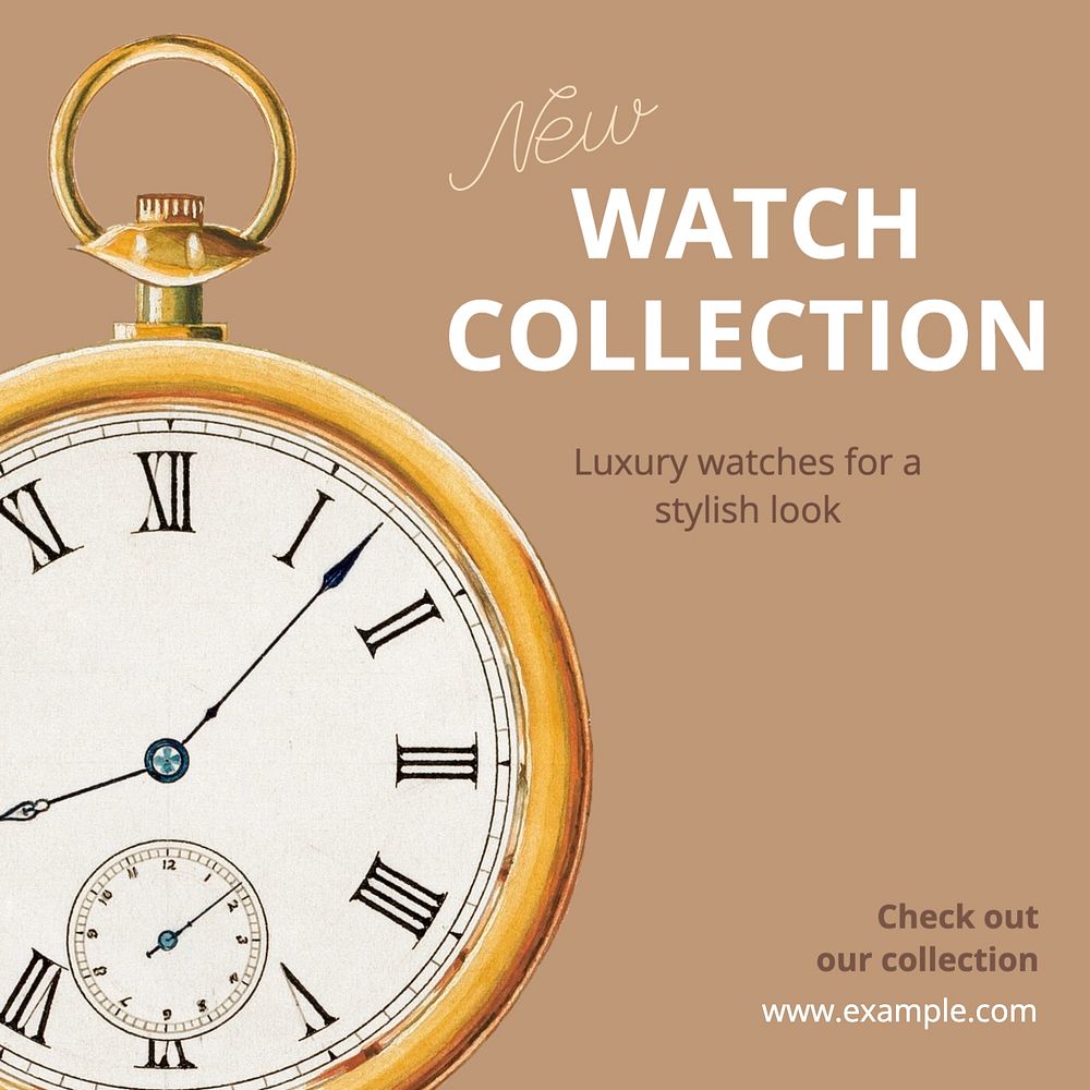 Watch fashion collection Instagram post template