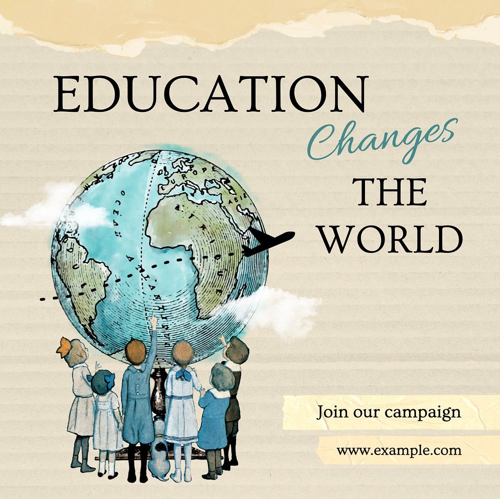 Education campaign Instagram post template