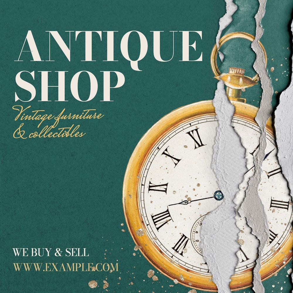 Antique shop Instagram post template