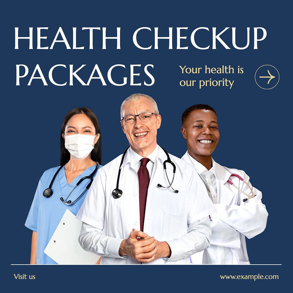 Health checkup packages Instagram post template