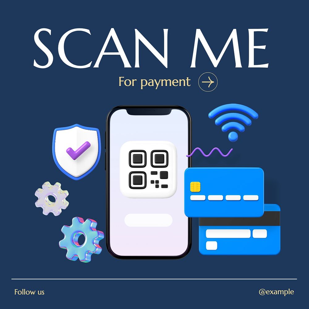 Scan me Instagram post template