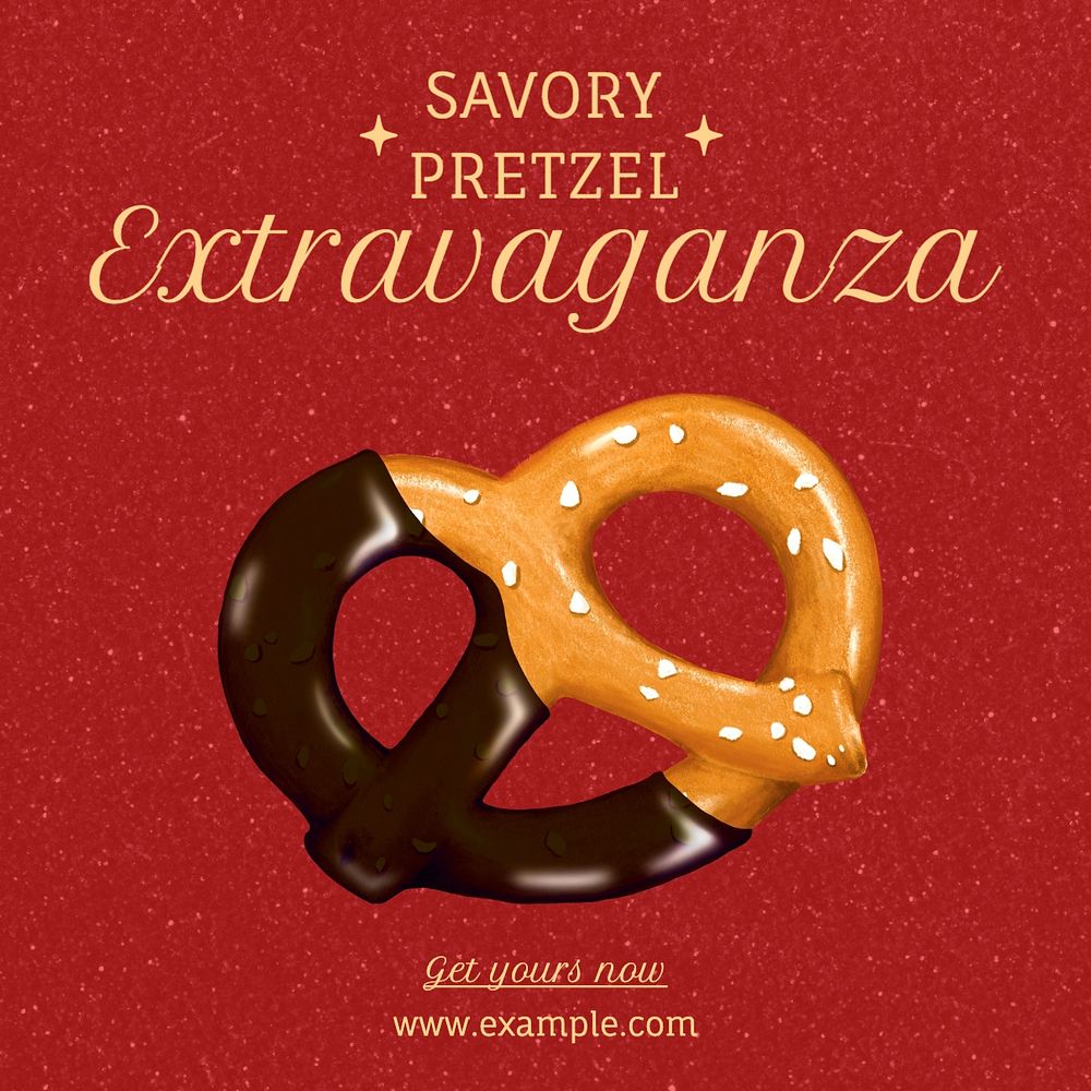 Savory pretzel extravaganza Instagram post template