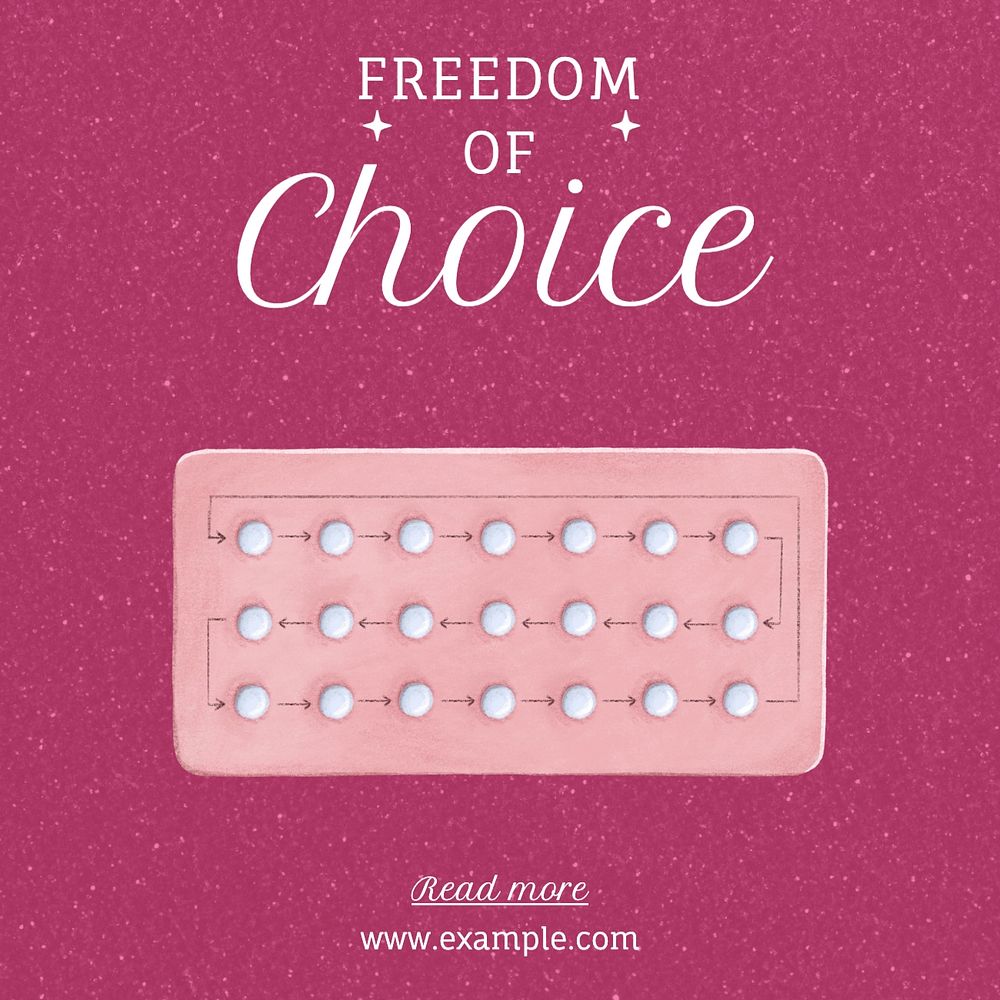 Freedom of choice Instagram post template