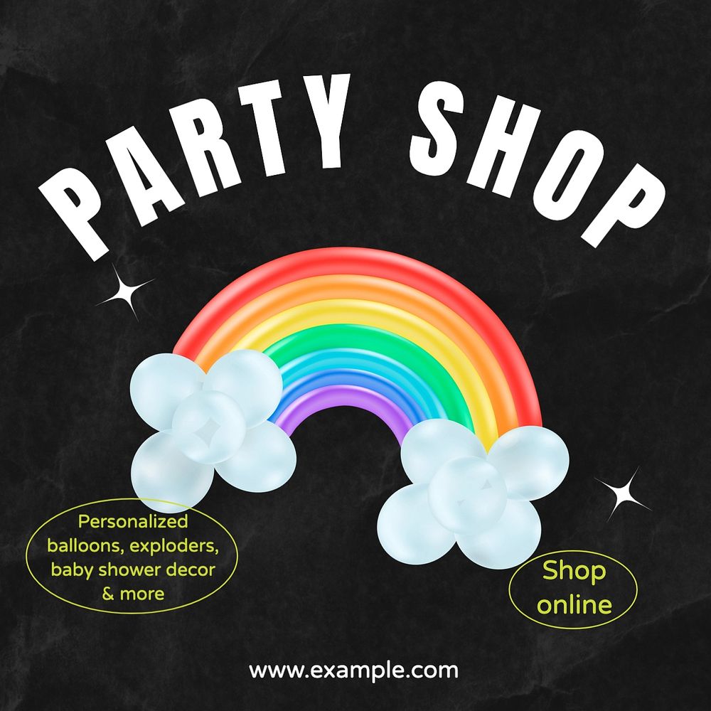 Party shop Instagram post template