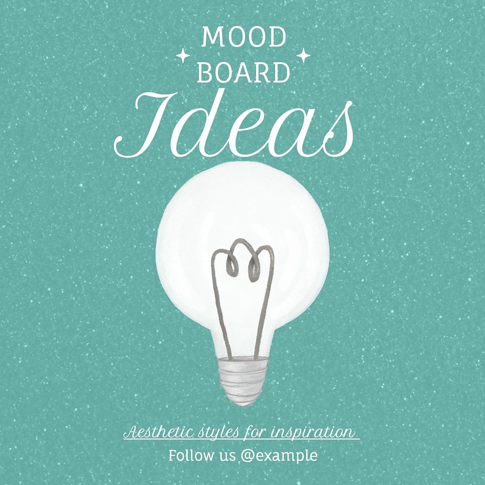 Mood board ideas Instagram post template