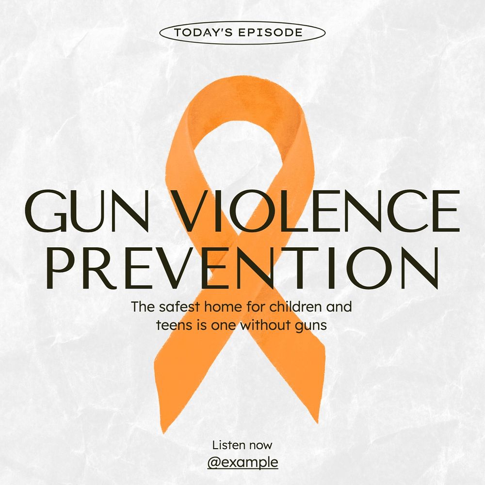 Gun violence prevention Instagram post template