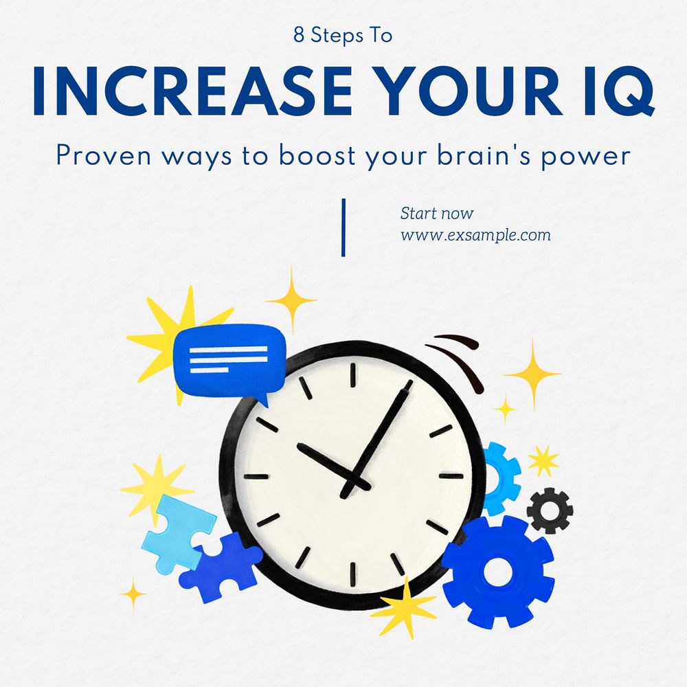 Increase your IQ Instagram post template