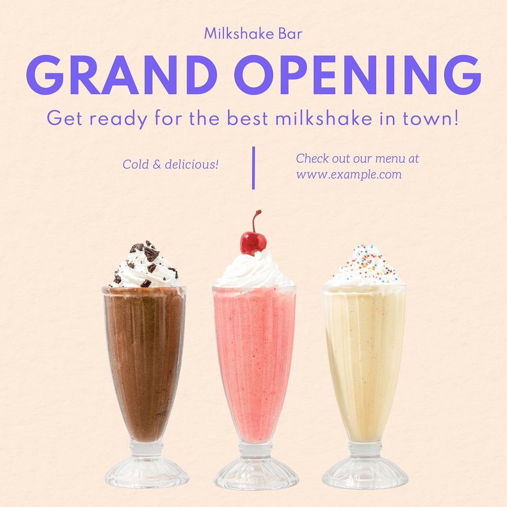 Grand opening Instagram post template