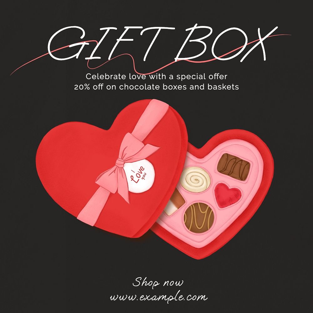 Gift box Facebook post template