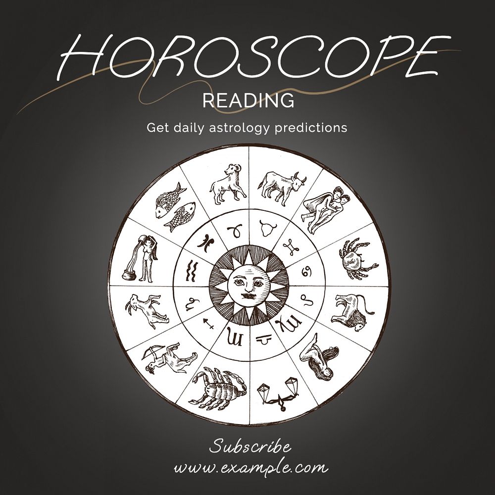 Horoscope Facebook post template