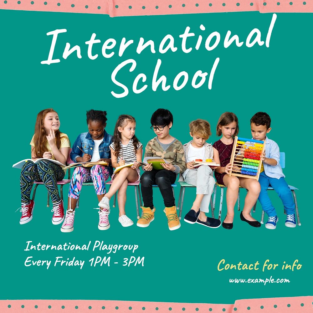 International school Instagram post template