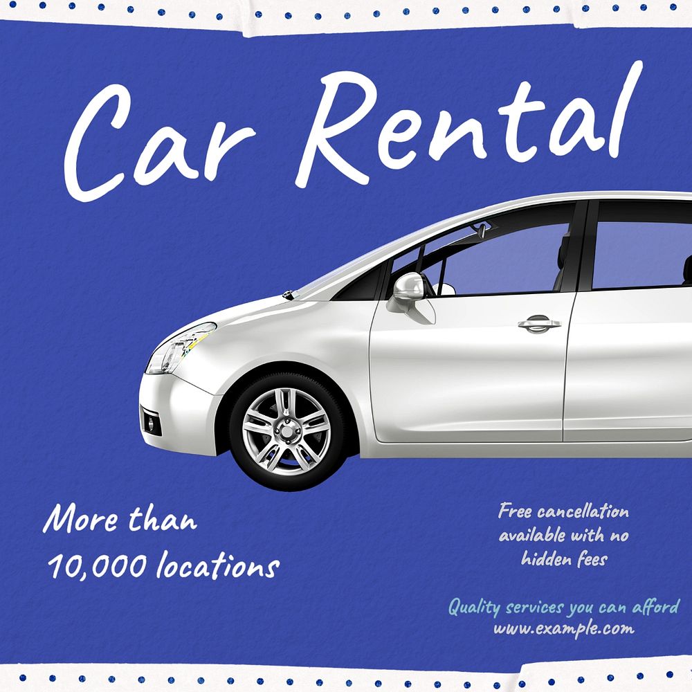 Car rental Instagram post template