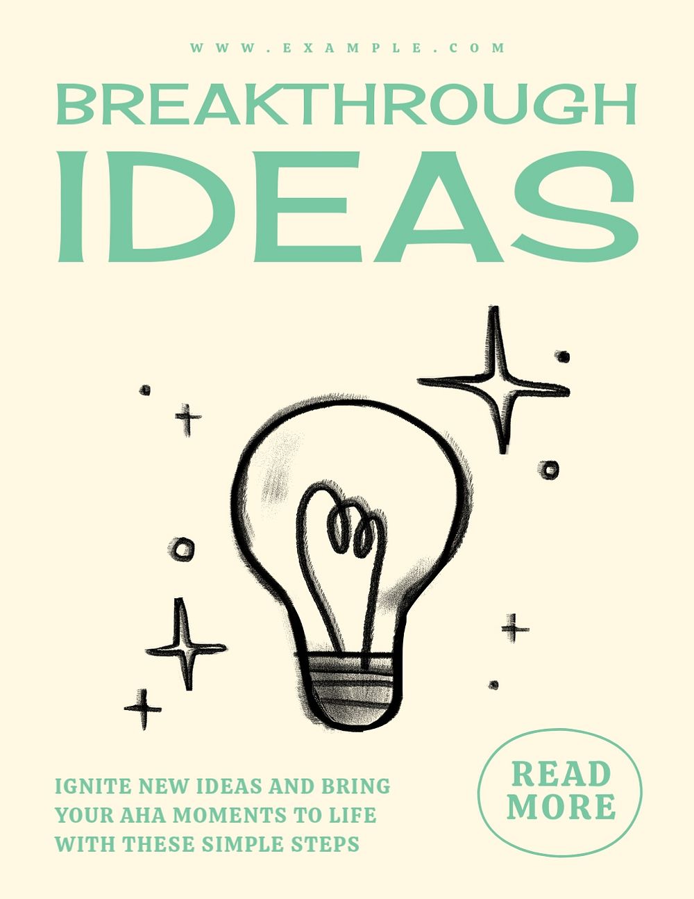 Breakthrough ideas flyer template, editable advertisement