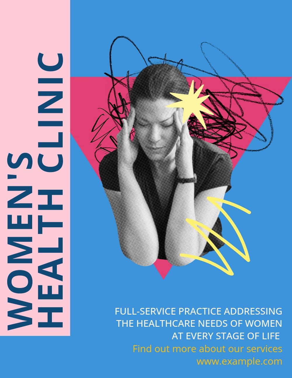 Women's health, editable flyer template