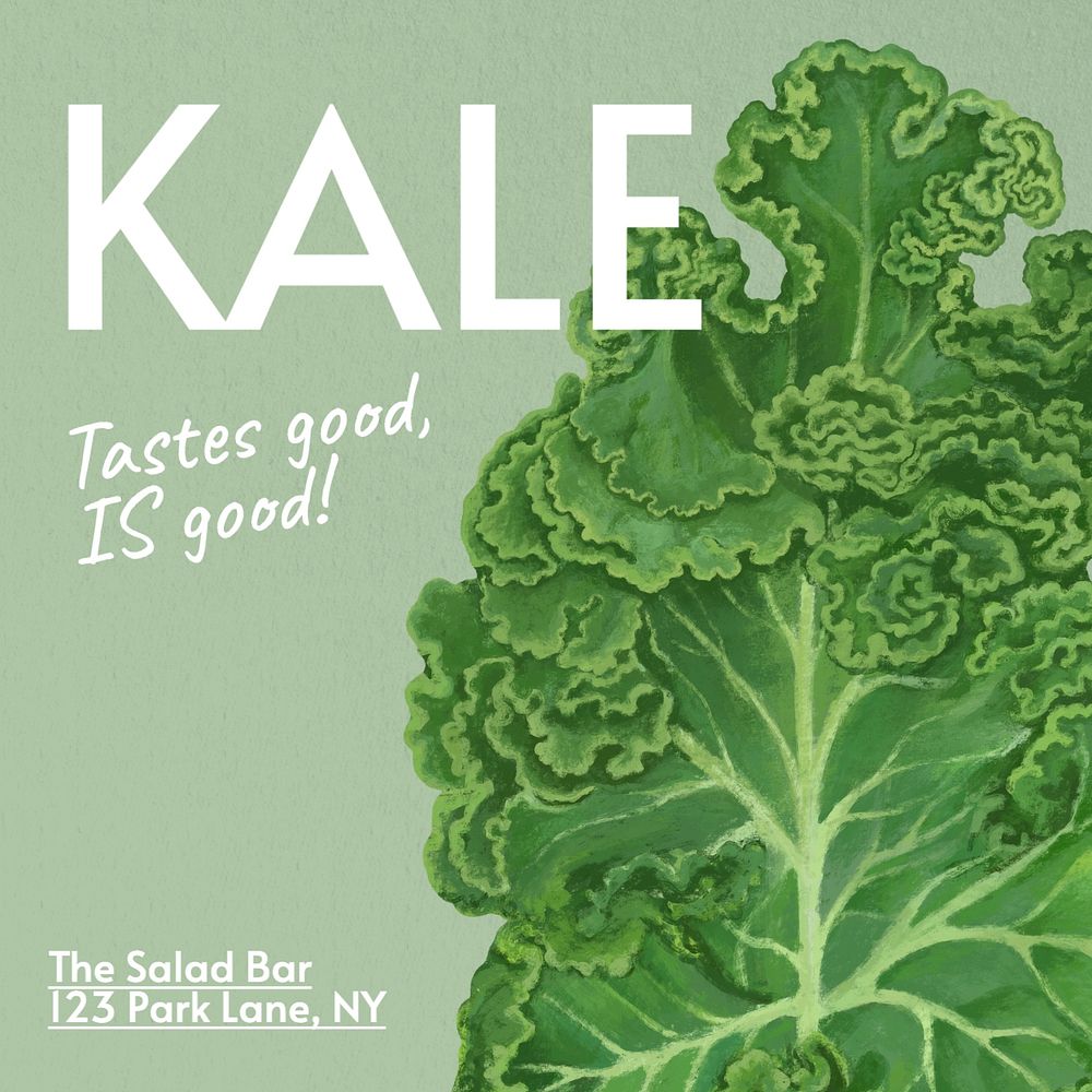 Kale Instagram post template