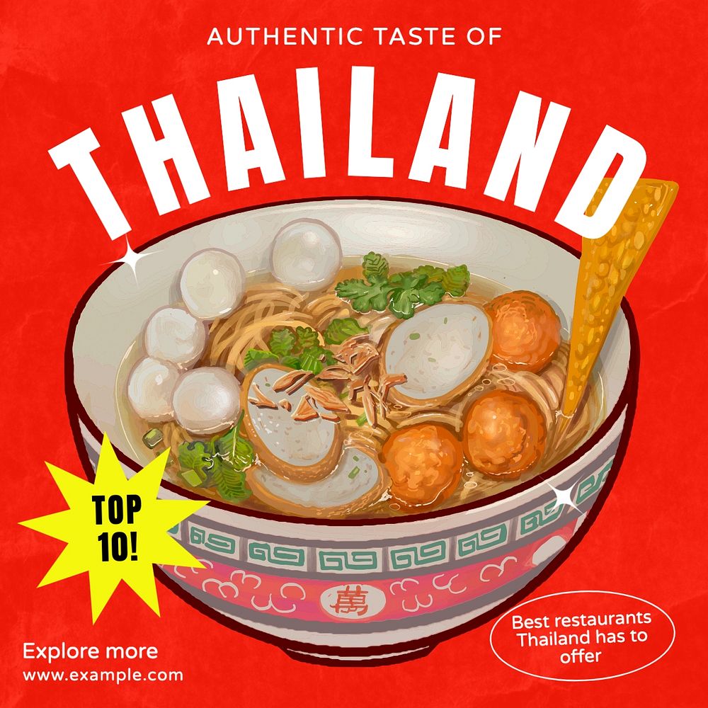 Taste of Thailand Instagram post template