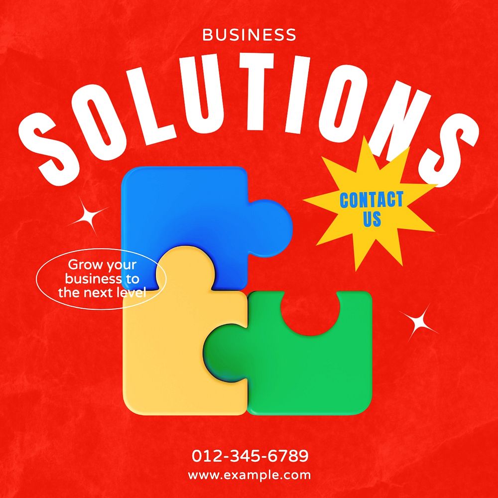 Business solutions Instagram post template