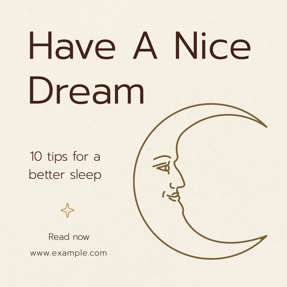 Nice dream Instagram post template