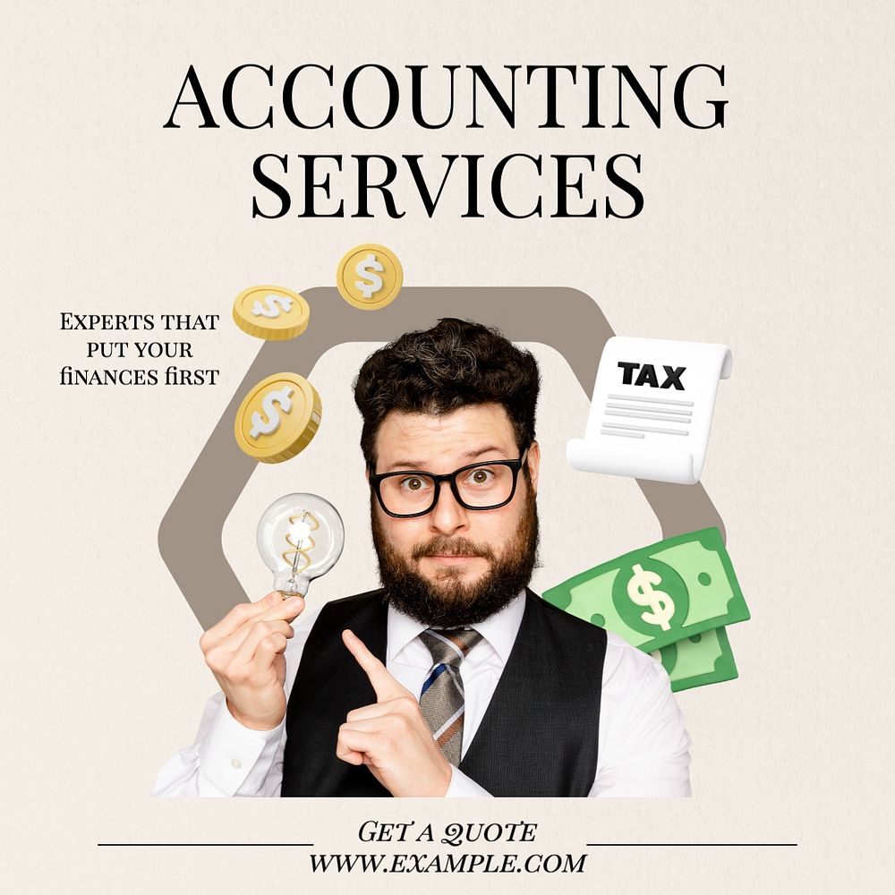 Accounting services Instagram post template