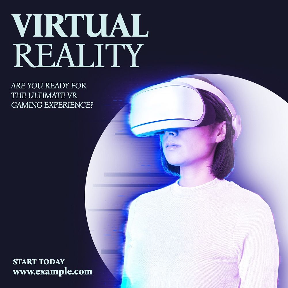 Virtual reality Instagram post template