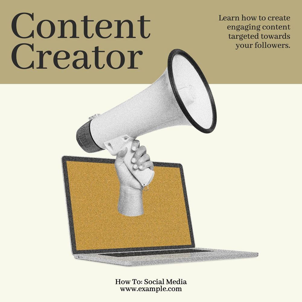 Content creator Instagram post template