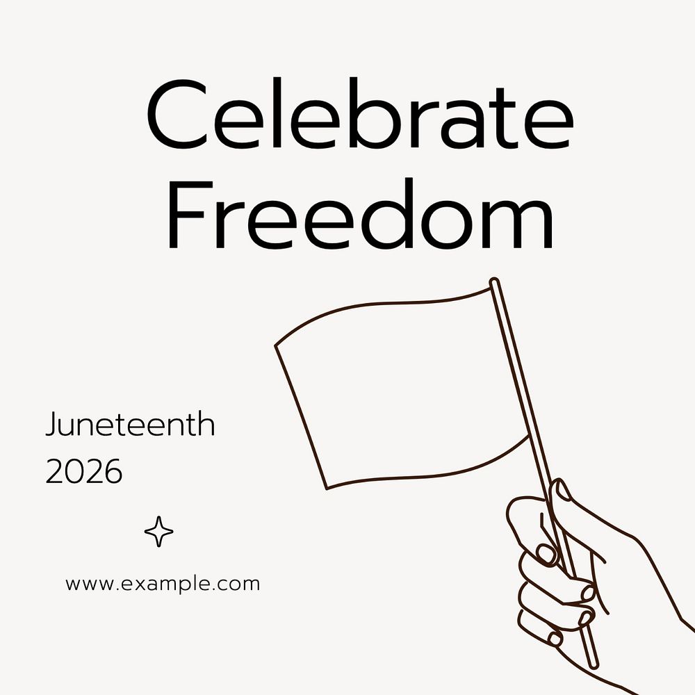 Celebrate freedom Instagram post template