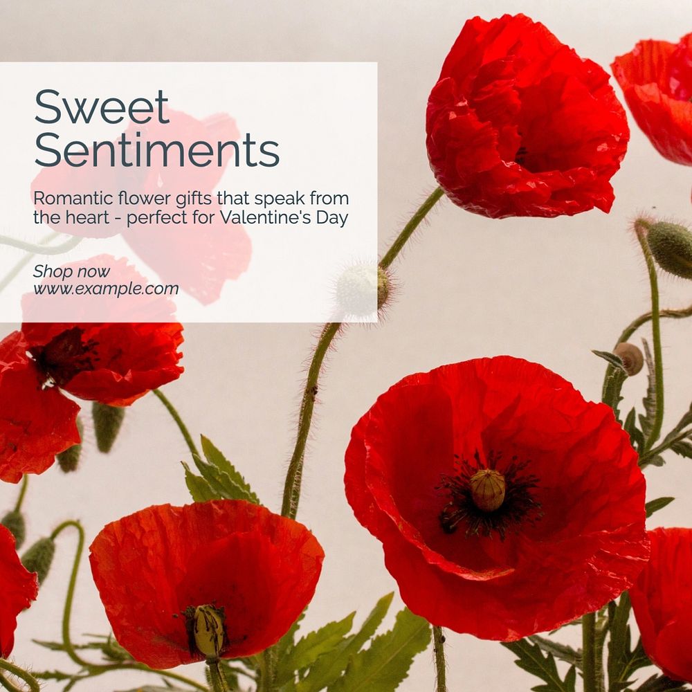 Sweet sentiments Facebook post template