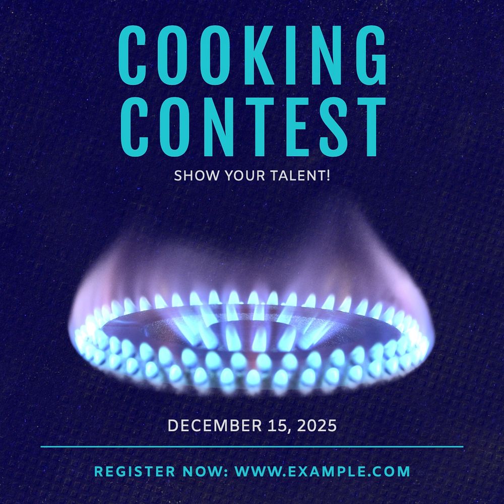 Cooking contest Instagram post template