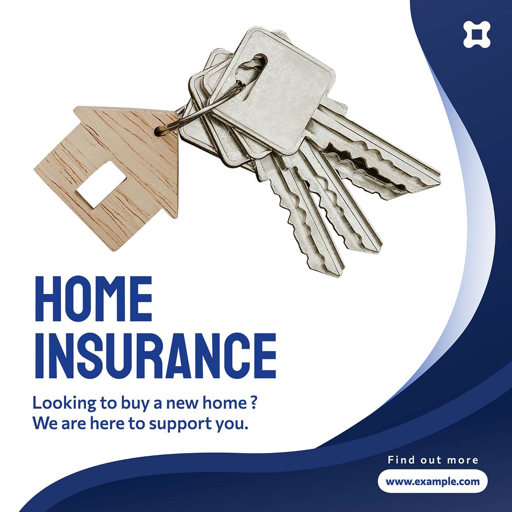 Home insurance Instagram post template