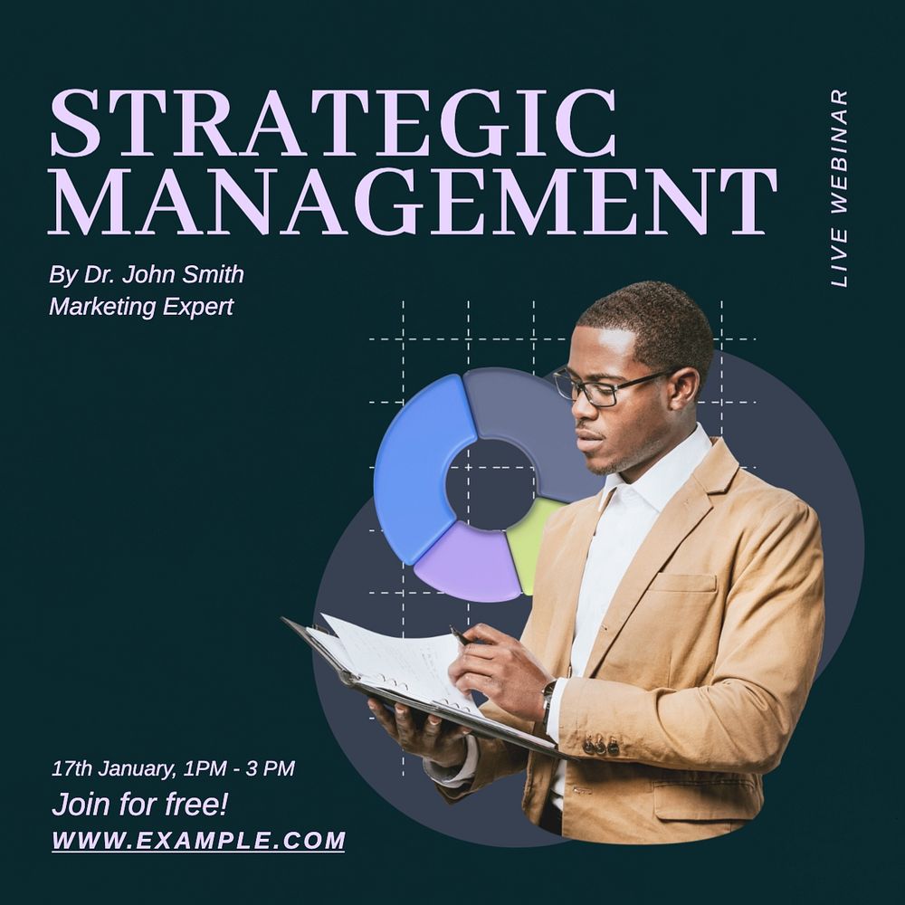 Strategic management Instagram post template