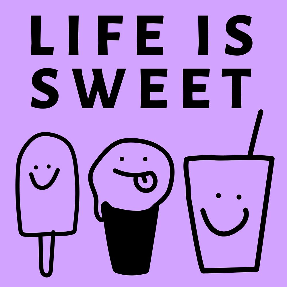 Life is sweet Instagram post template