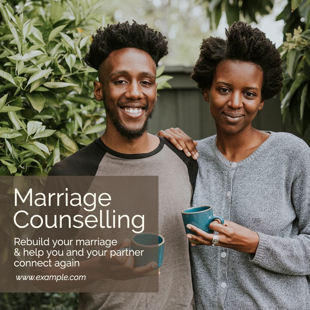 Marriage counselling Instagram post template