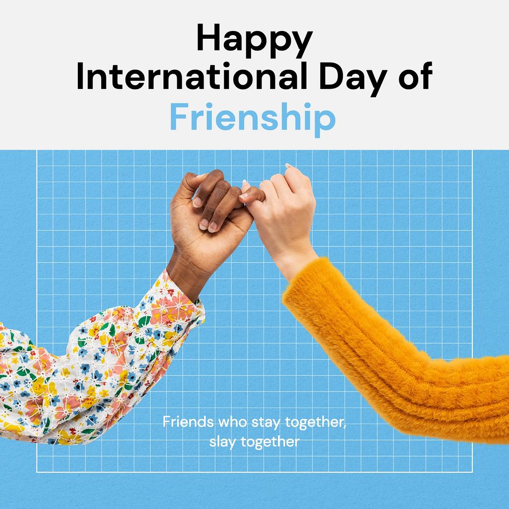 International friendship day Instagram post template