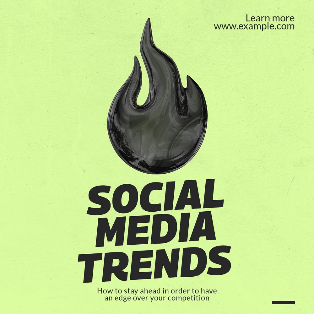 Social media trends Instagram post template, editable text