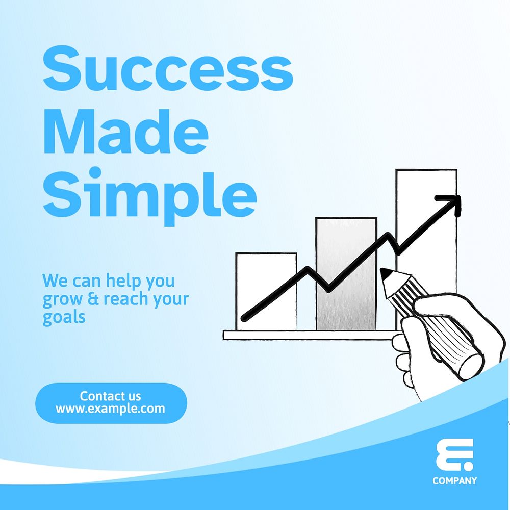 Success & consultation Facebook post template