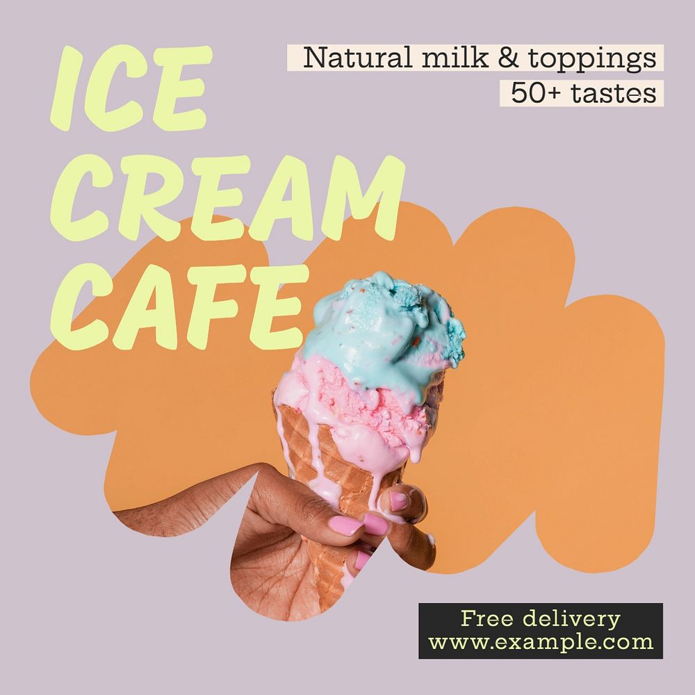 Ice cream cafe post template