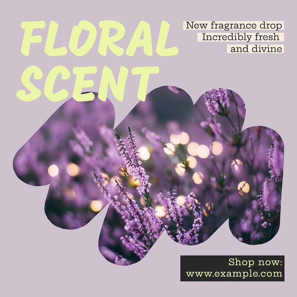 Floral scent Facebook post template