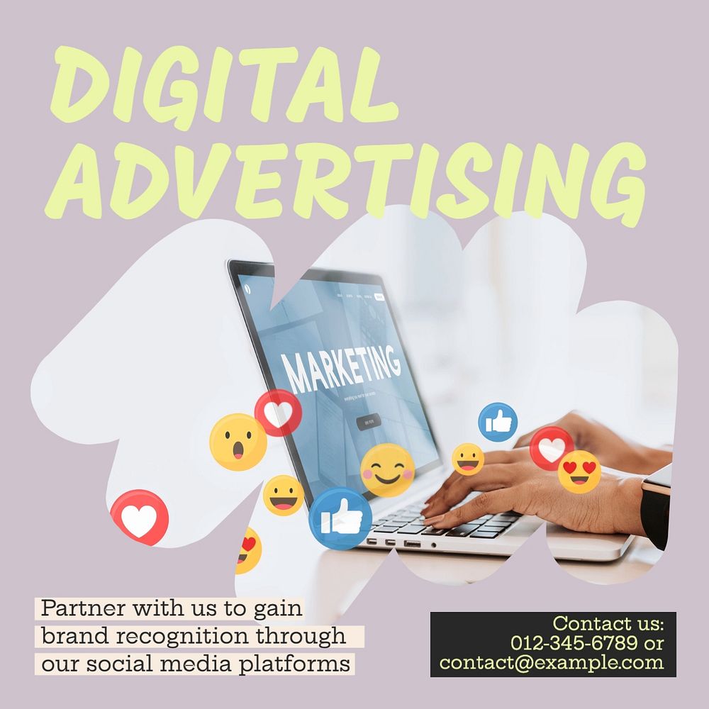 Digital ads Facebook post template