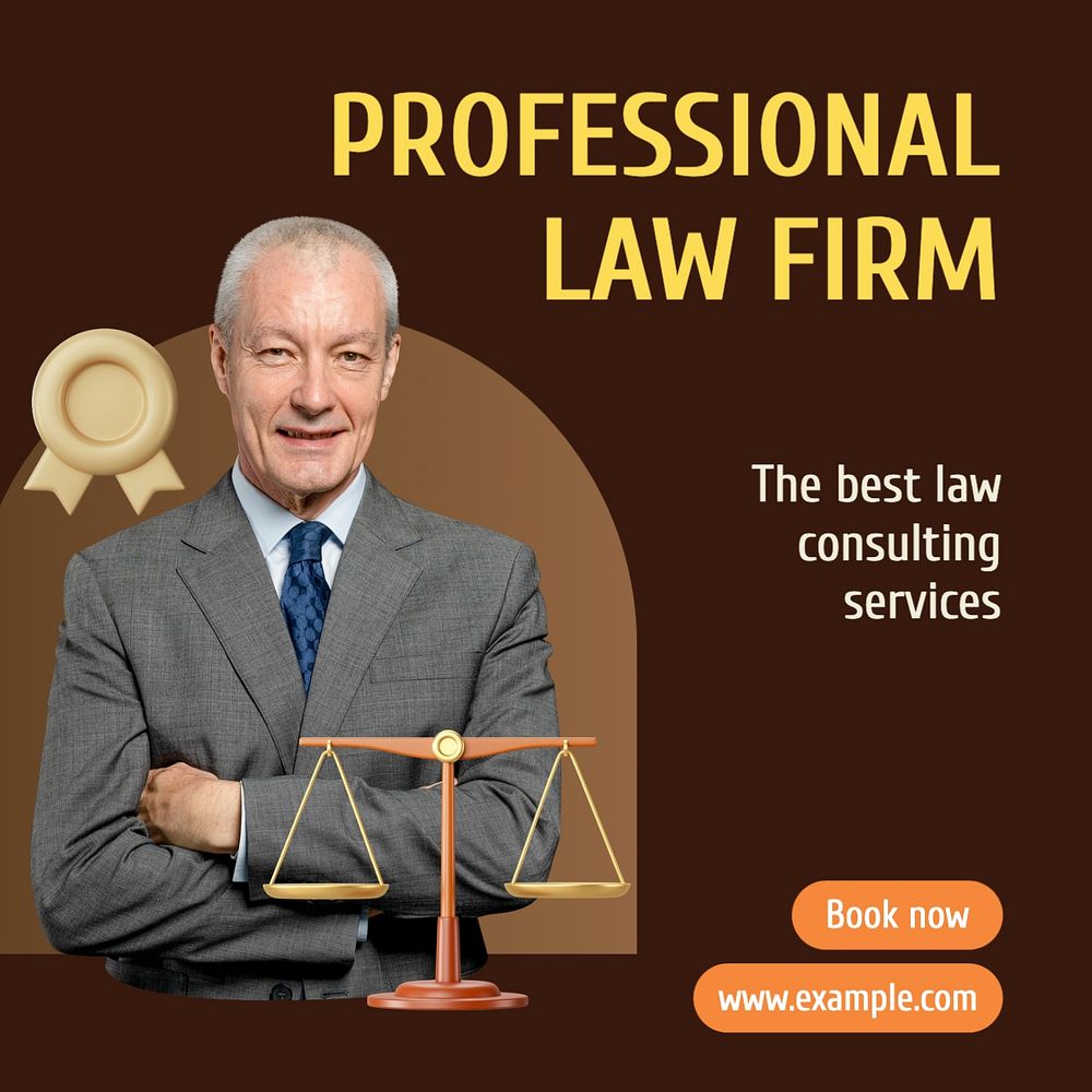 Professional law firm Instagram post template