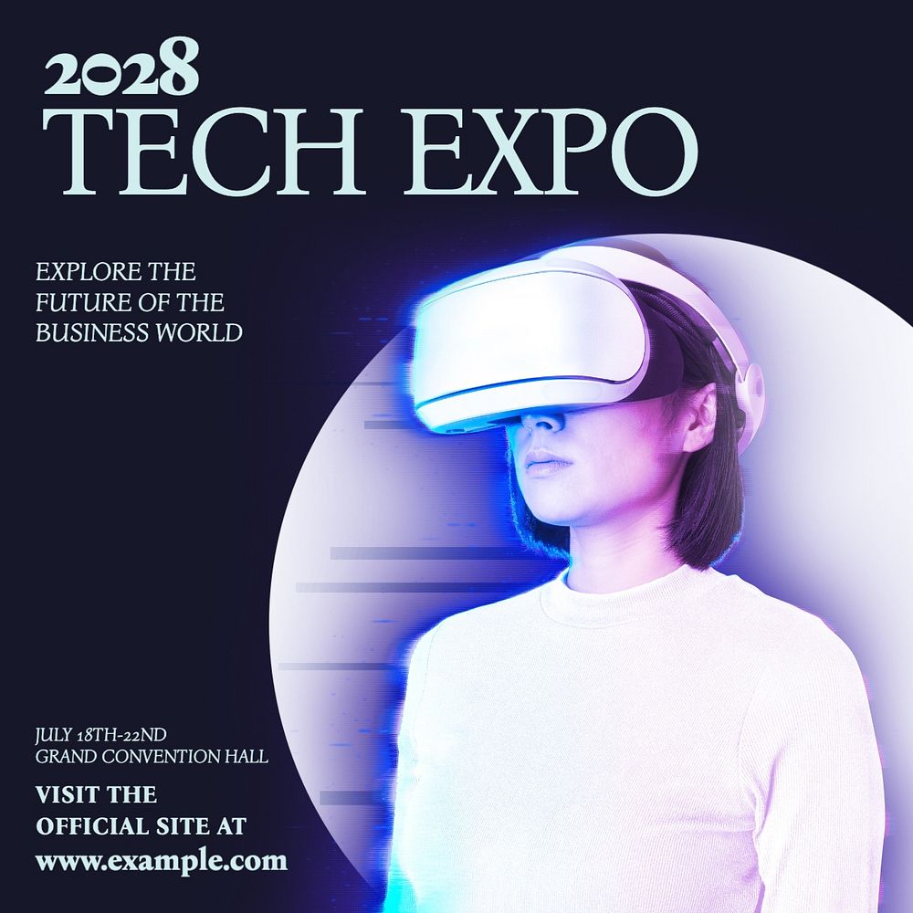 Tech expo Instagram post template