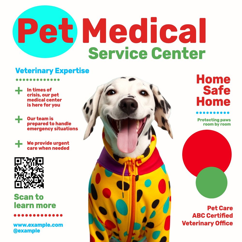 Pet medical service Instagram post template