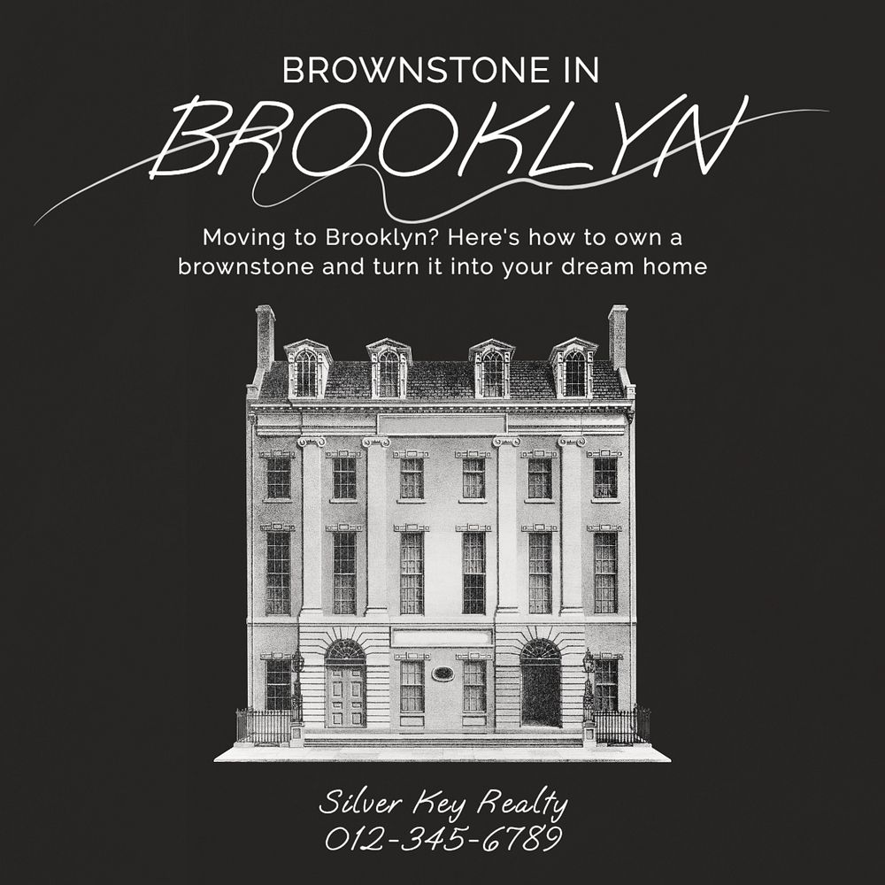 Brooklyn brownstone Facebook post template