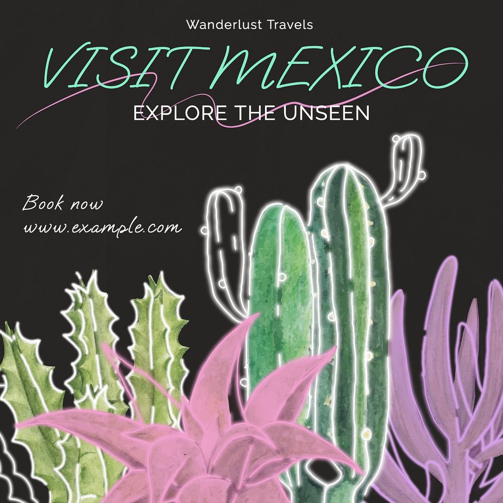 Visit Mexico Facebook post template